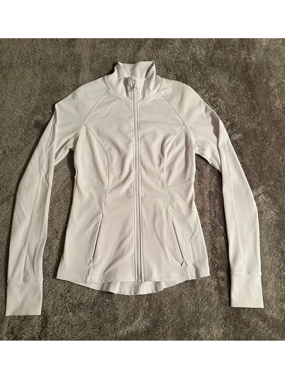 90 DEGREE BY REFLEX Vortex Ribbed Legend Jacket  Crisp White